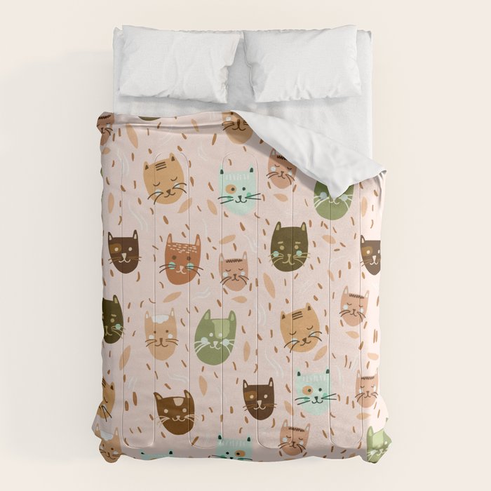 Cats pattern retro Comforter Gallery Image 6