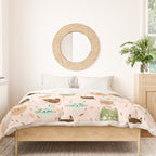 Cats pattern retro Duvet Cover Gallery Image 3