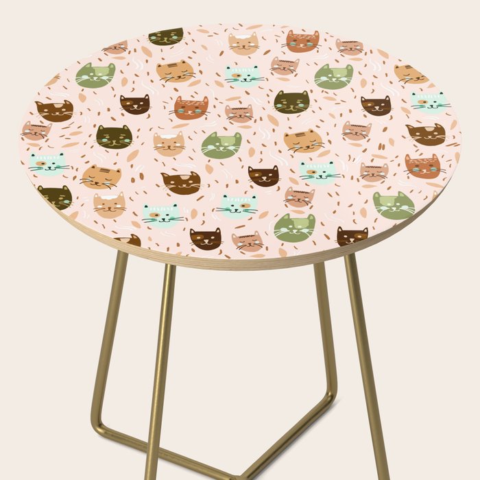 Cats pattern retro Side Table Gallery Image 2