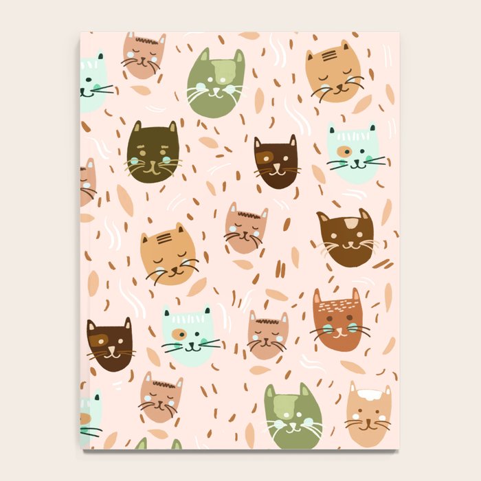 Cats pattern retro Notebook Gallery Image 4