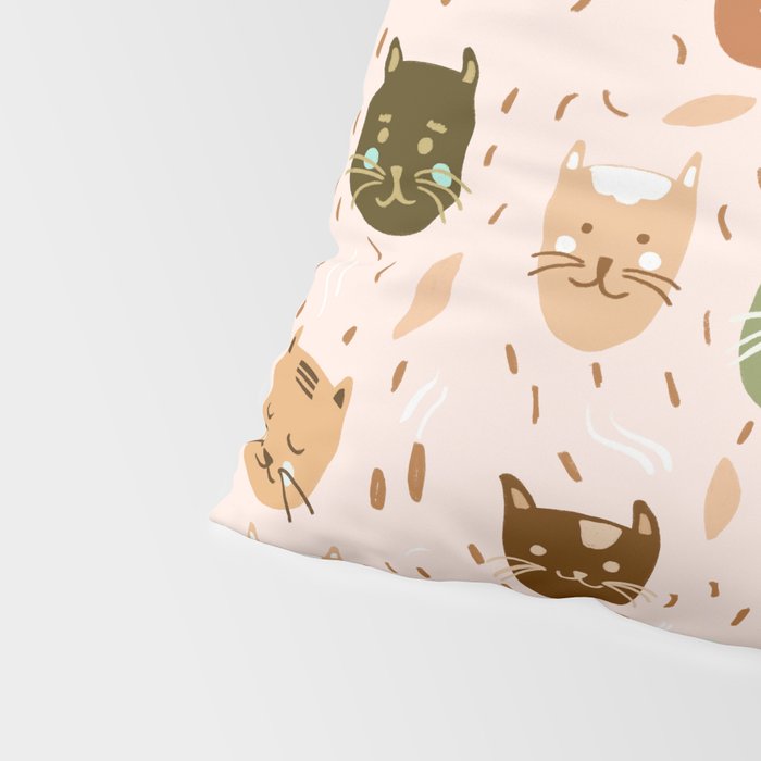 Cats pattern retro Pillow Sham Gallery Image 4