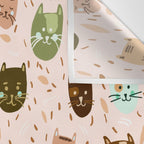 Cats pattern retro Wall Tapestry Gallery Image 3