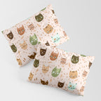 Cats pattern retro Pillow Sham Gallery Image 3