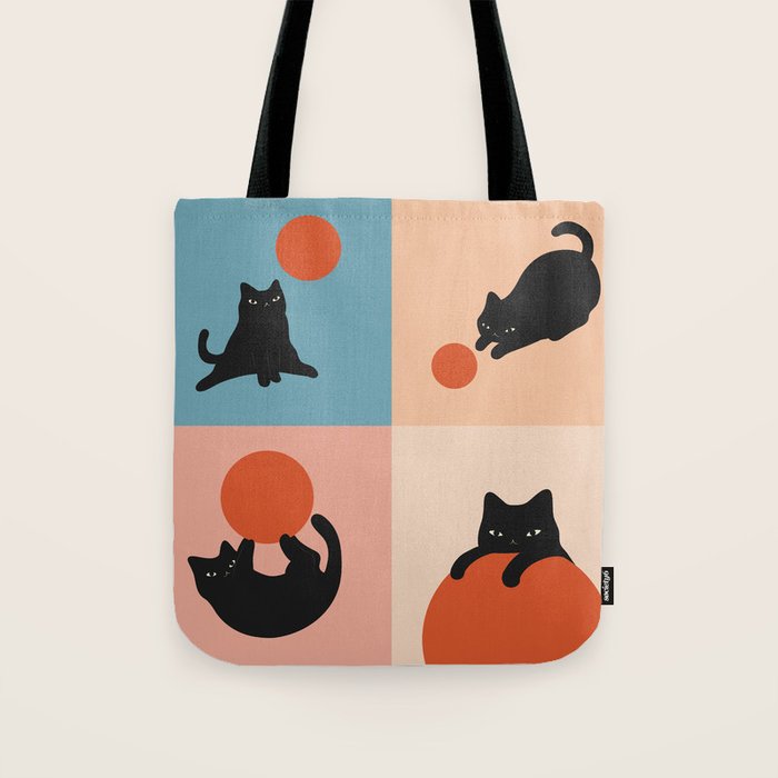 Cat and Sun 2x2 Tote Bag Gallery Image 1