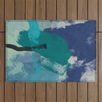 sea ocean abstract art 2021 2 Outdoor Rug Gallery Image 1