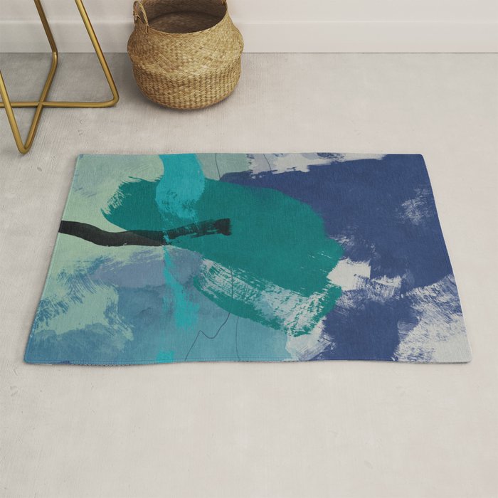 sea ocean abstract art 2021 2 Rug Gallery Image 1