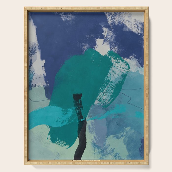sea ocean abstract art 2021 2 Serving Tray Gallery Image 1