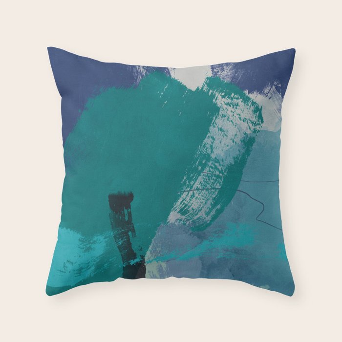 sea ocean abstract art 2021 2 Throw Pillow Gallery Image 6