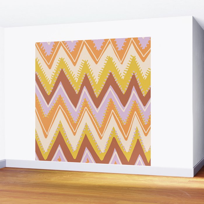 Happy zigzag Wall Mural Gallery Image 2