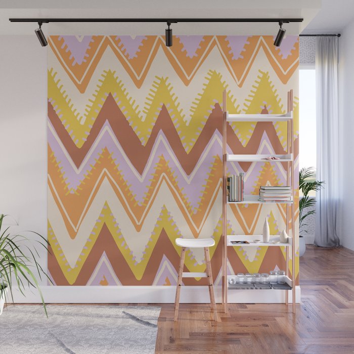 Happy zigzag Wall Mural Gallery Image 1