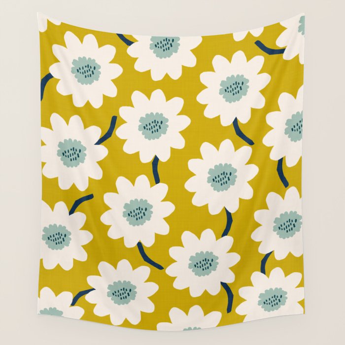 Flower field - fresh Wall Tapestry Gallery Image 4
