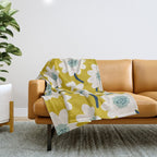 Flower field - fresh Throw Blanket Gallery Image 1