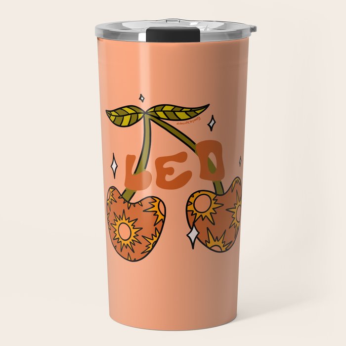 Leo Cherries Travel Mug Gallery Image 1