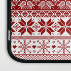 Red Winter Fair Isle Pattern Laptop Sleeve Gallery Image 3