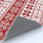 Red Winter Fair Isle Pattern Rug Gallery Image 4
