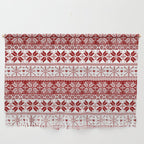 Red Winter Fair Isle Pattern Wall Hanging Gallery Image 1
