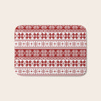 Red Winter Fair Isle Pattern Bath Mat Gallery Image 1