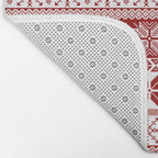 Red Winter Fair Isle Pattern Bath Mat Gallery Image 2