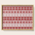 Red Winter Fair Isle Pattern Serving Tray Gallery Image 1