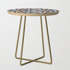 Fun retro cartoon doodle sticker pattern Side Table Gallery Image 1