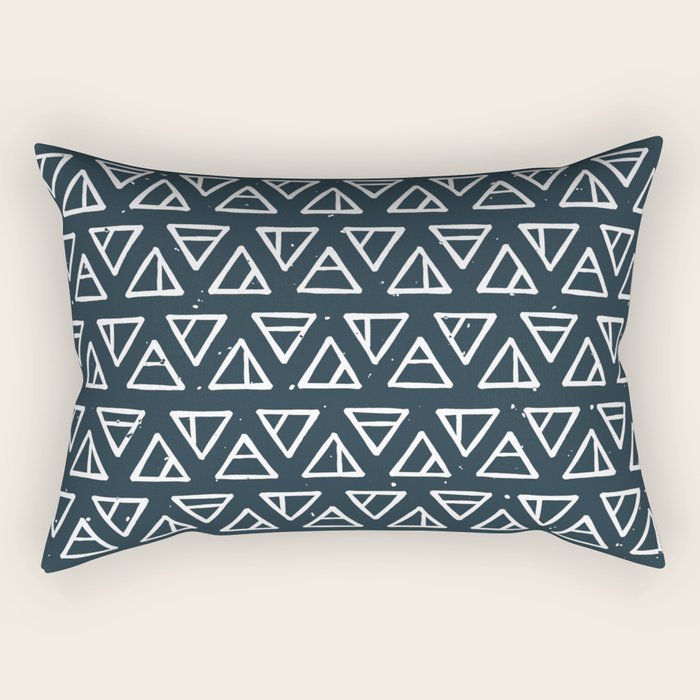 Alchemical Triangles > Navy Rectangular Pillow Gallery Image 1