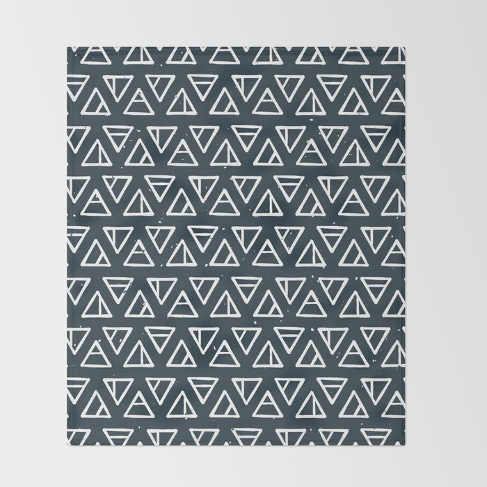 Alchemical Triangles > Navy Throw Blanket Gallery Image 2