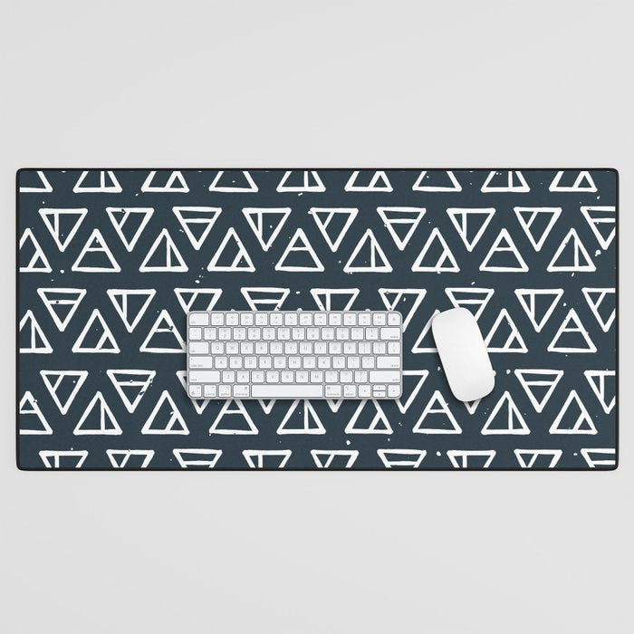 Alchemical Triangles > Navy Desk Mat Gallery Image 1