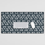 Alchemical Triangles > Navy Desk Mat Gallery Image 1