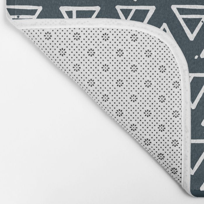 Alchemical Triangles > Navy Bath Mat Gallery Image 2