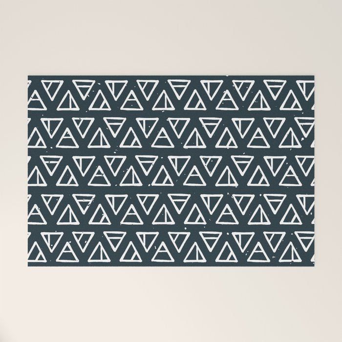 Alchemical Triangles > Navy Welcome Mat Gallery Image 1