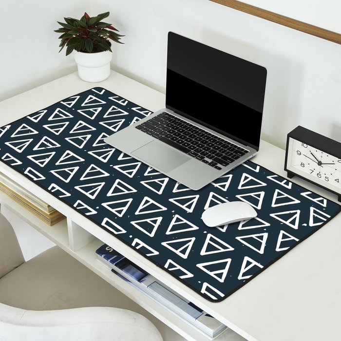 Alchemical Triangles > Navy Desk Mat Gallery Image 2