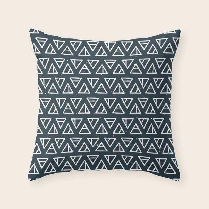 Alchemical Triangles > Navy Throw Pillow Gallery Image 6