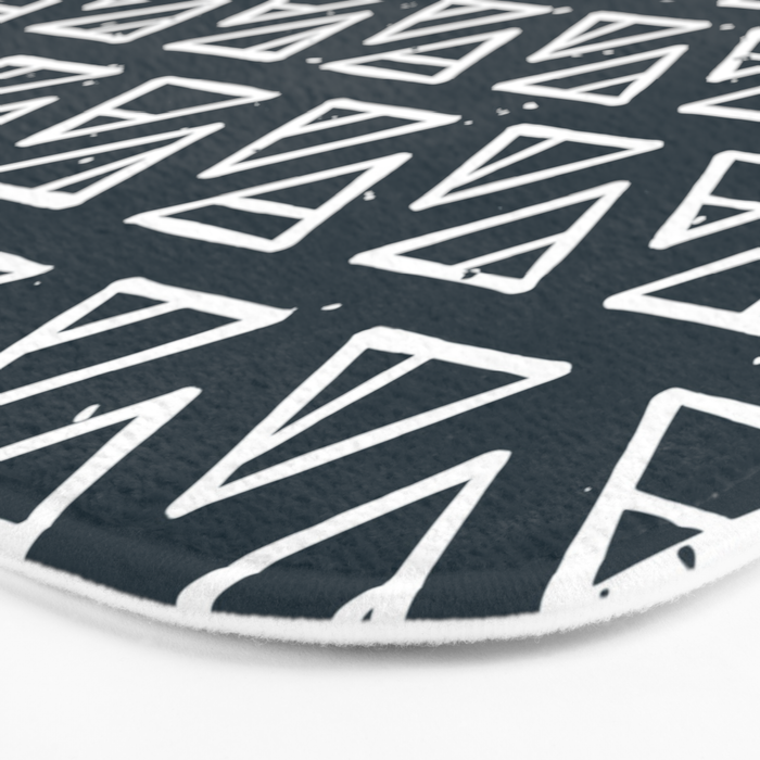 Alchemical Triangles > Navy Bath Mat Gallery Image 3