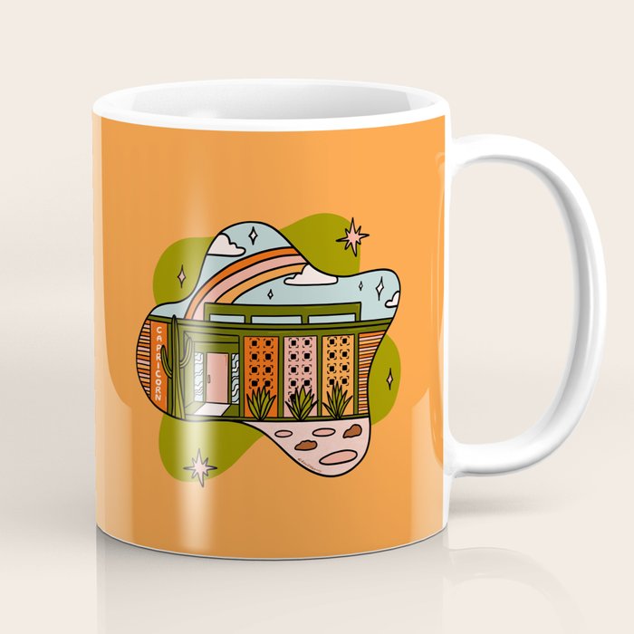 Capricorn Mid Century House Coffee Mug Gallery Image 1