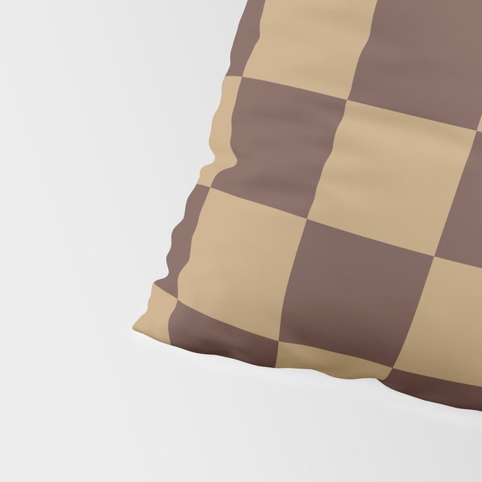 Chocolate x Wheatberry Mixed Checker Pillow Sham Gallery Image 4
