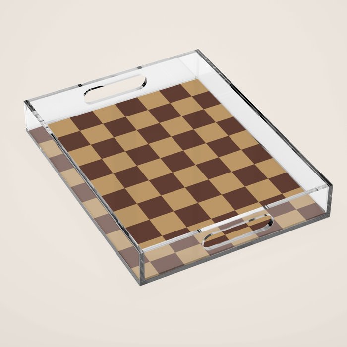 Chocolate x Wheatberry Mixed Checker Acrylic Tray Gallery Image 1