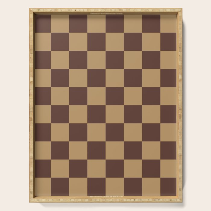 Chocolate x Wheatberry Mixed Checker Serving Tray Gallery Image 1