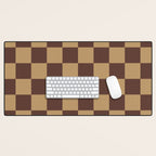 Chocolate x Wheatberry Mixed Checker Desk Mat Gallery Image 1