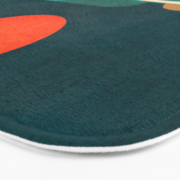 Chasing wave under the red moon Bath Mat Gallery Image 3