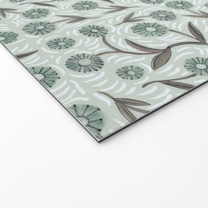 Tipsy Daisies on Celadon  Welcome Mat Gallery Image 2
