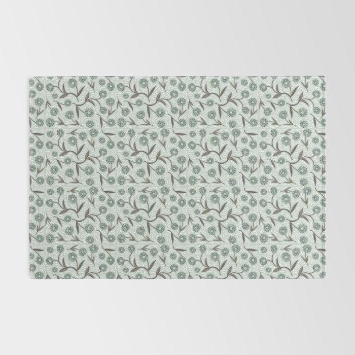Tipsy Daisies on Celadon  Rug Gallery Image 2