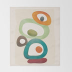 Mid-Century Modern Abstract Art 03 Throw Blanket Gallery Image 2