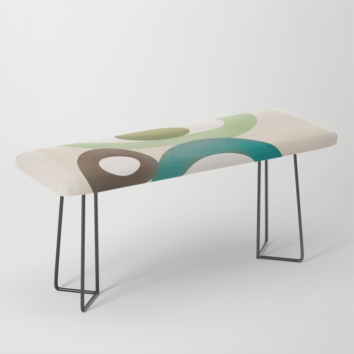 Mid-Century Modern Abstract Art 03 Bench Gallery Image 1