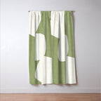 Minimal Shapes green Window Curtain Gallery Image 3