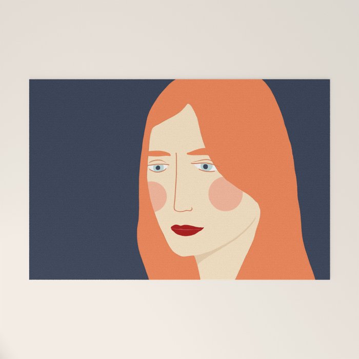 Woman with red hair Welcome Mat Gallery Image 1