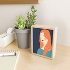 Woman with red hair Mini Art Print Gallery Image 2