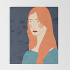 Woman with red hair Throw Blanket Gallery Image 2