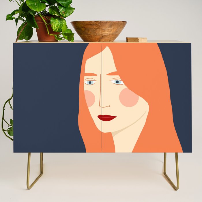 Woman with red hair Credenza Gallery Image 1