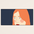 Woman with red hair Desk Mat Gallery Image 3