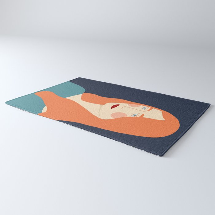 Woman with red hair Rug Gallery Image 3